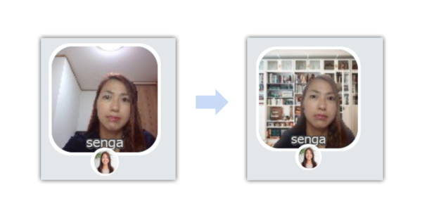 バーチャル背景前後